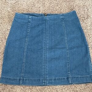 Free People Denim Mini Skirt in Blue